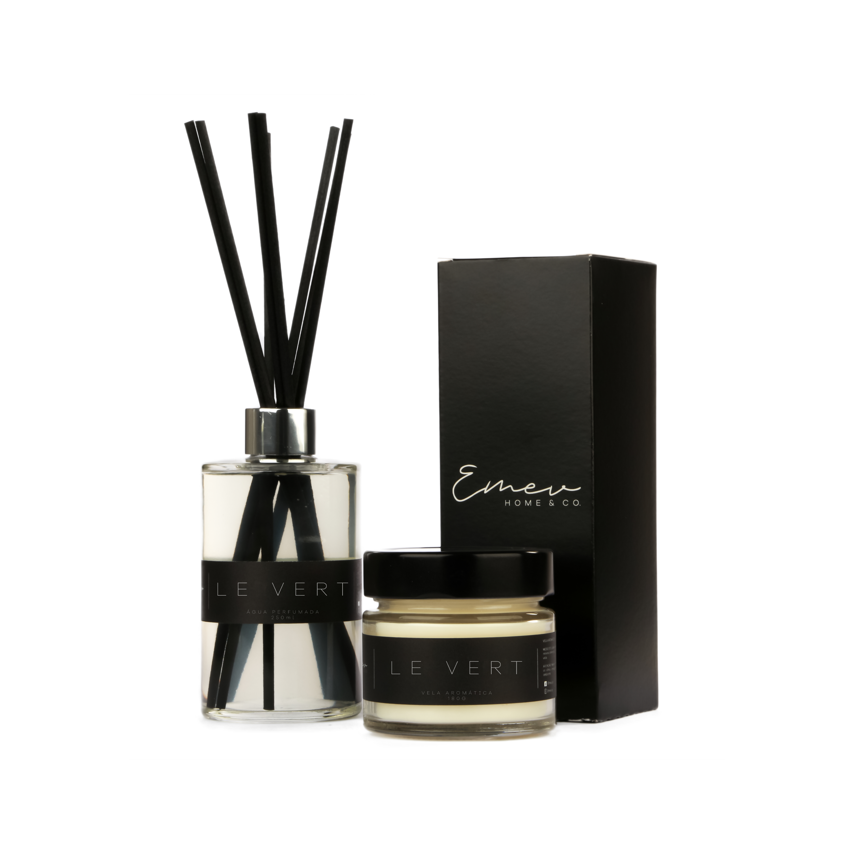 Kit Difusor de Ambiente + Vela Aromática - Linha Le Vert