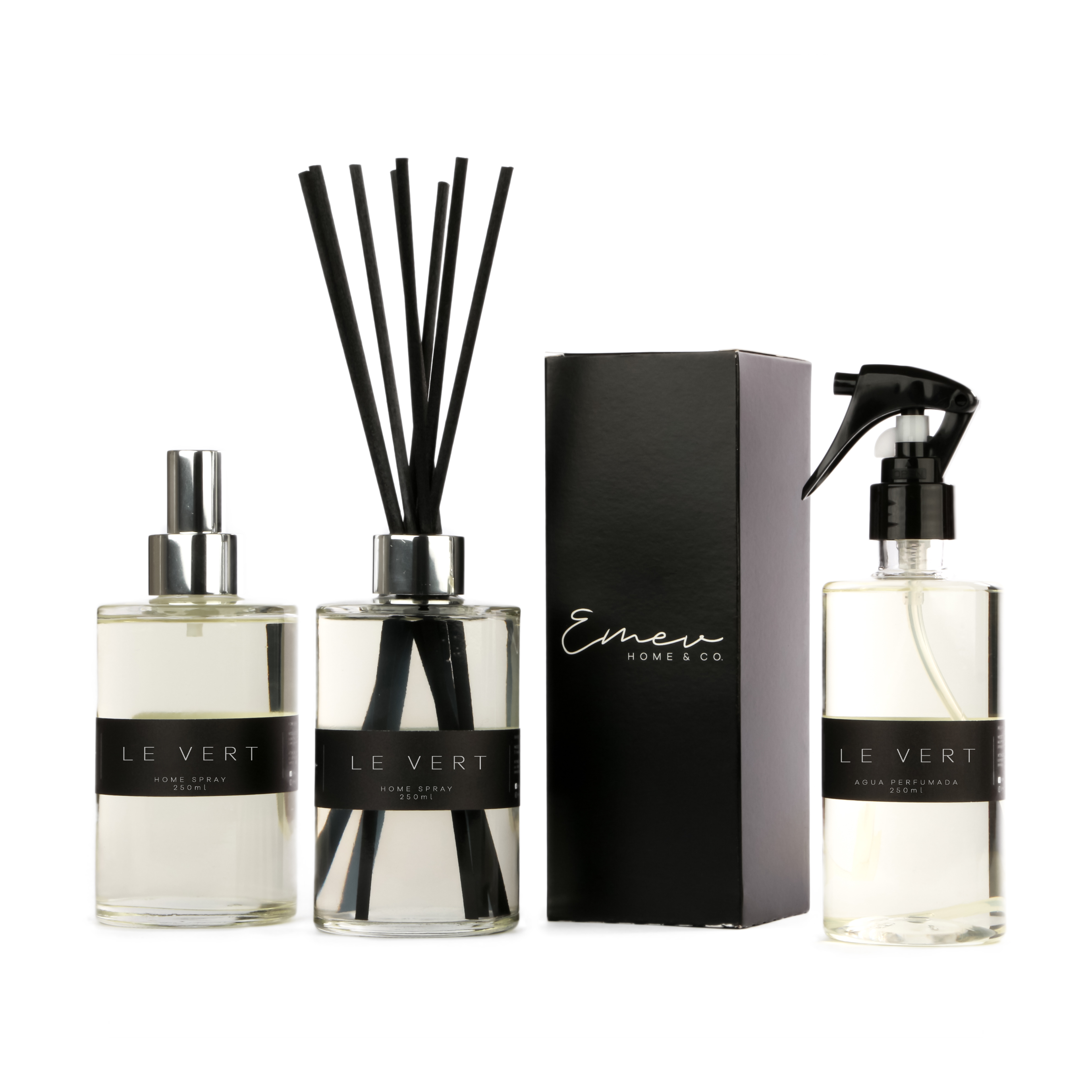 Kit Home Spray + Difusor de Ambiente+ Água Perfumada - Linha Le Vert