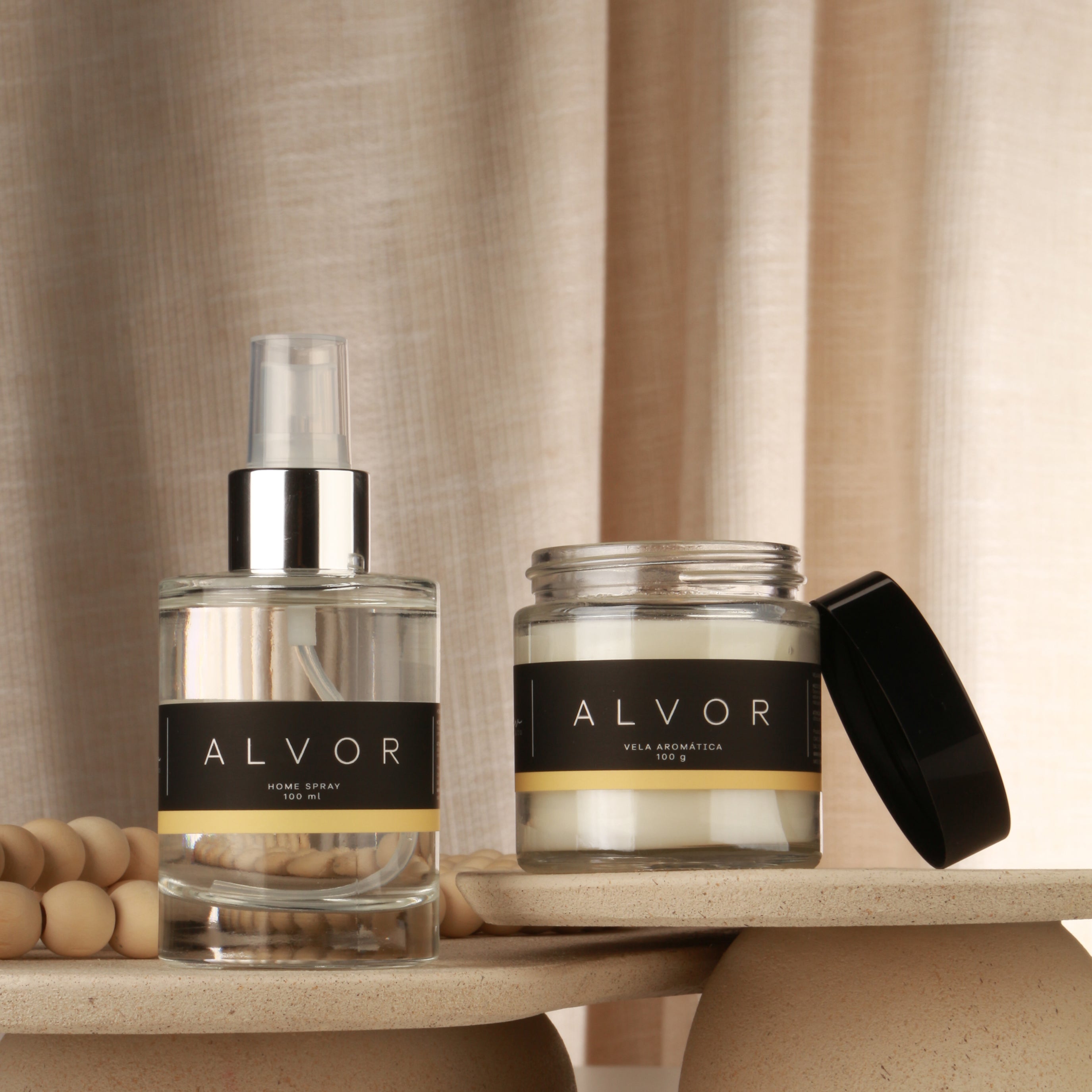 Kit Home Spray + Vela Aromática - Linha Alvor - Pera