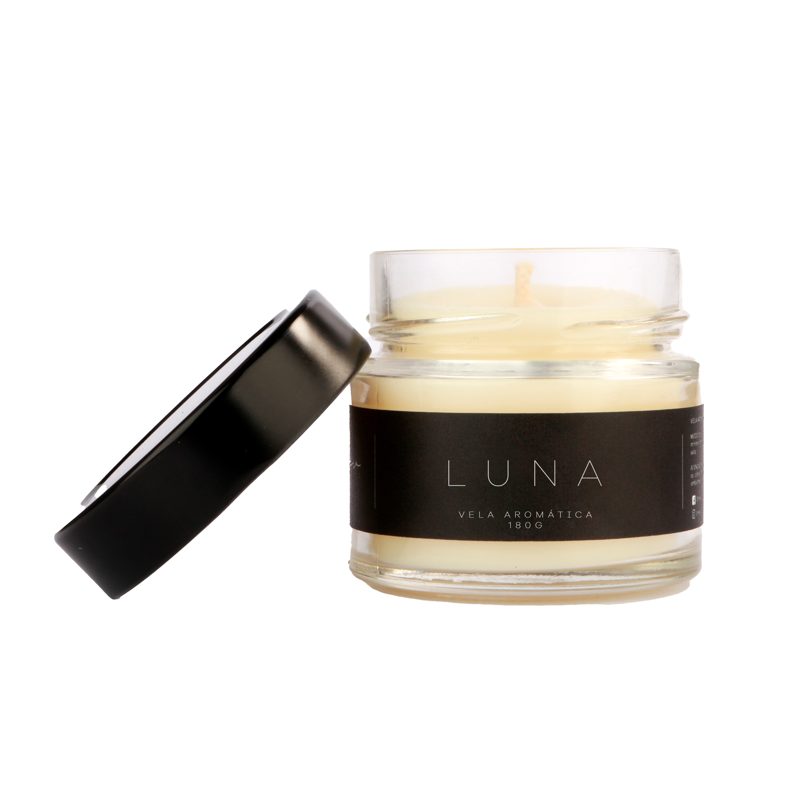 Vela Aromática - Linha Luna - Baunilha