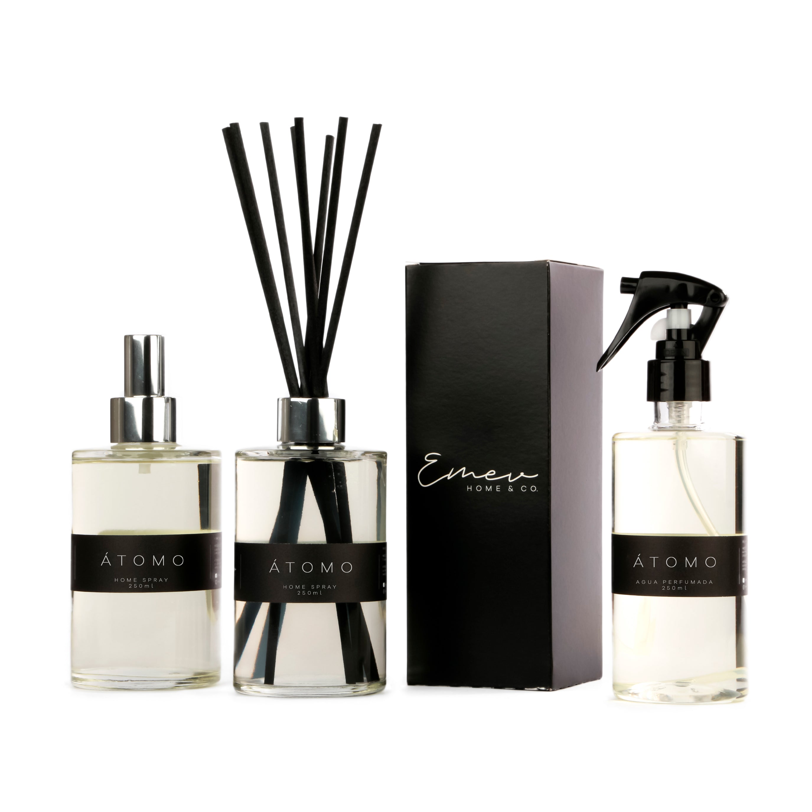 Kit Home Spray + Difusor de Ambiente + Água Perfumada - Linha Átomo