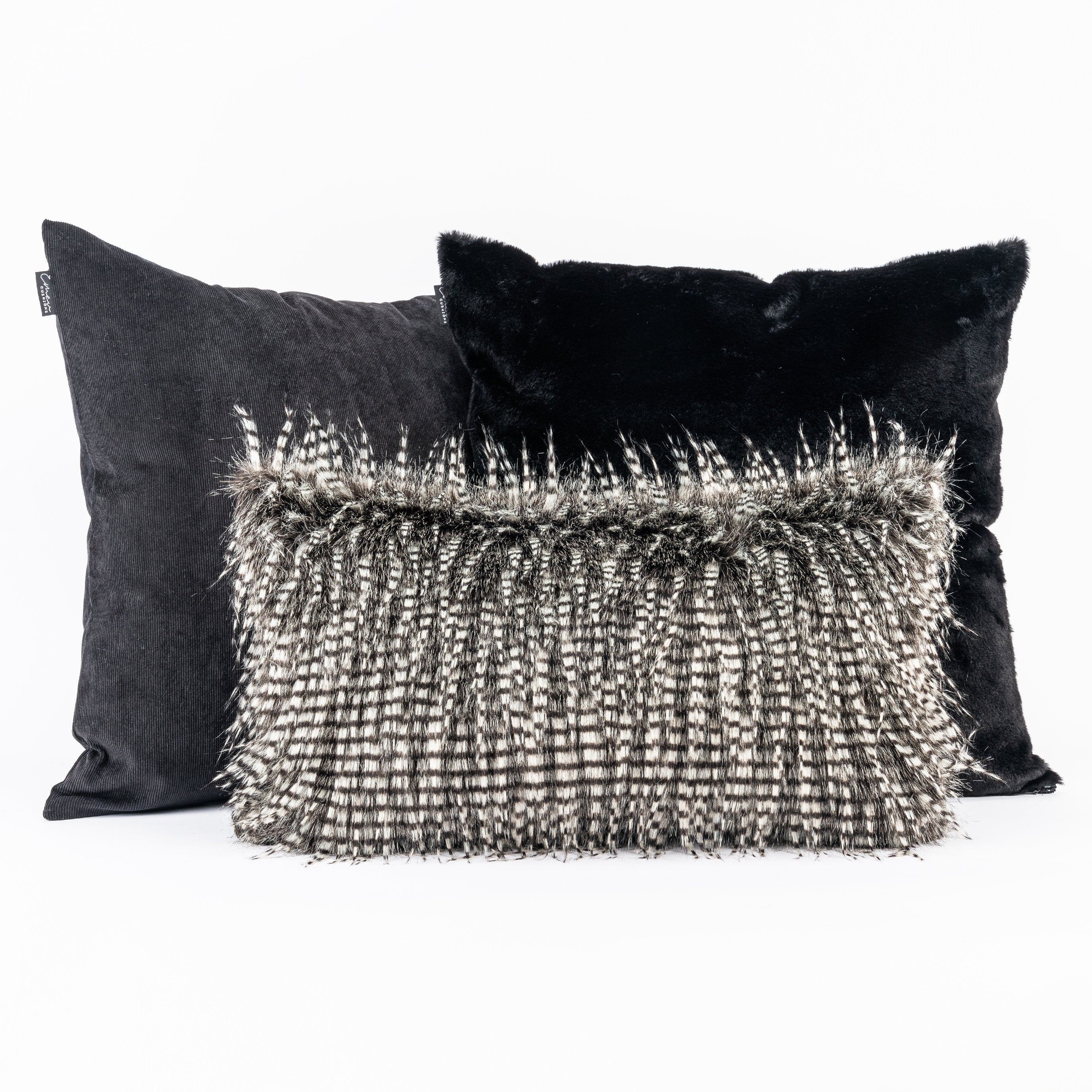 Kit Capa de Almofada Fantasy + Veludo + Plush Black