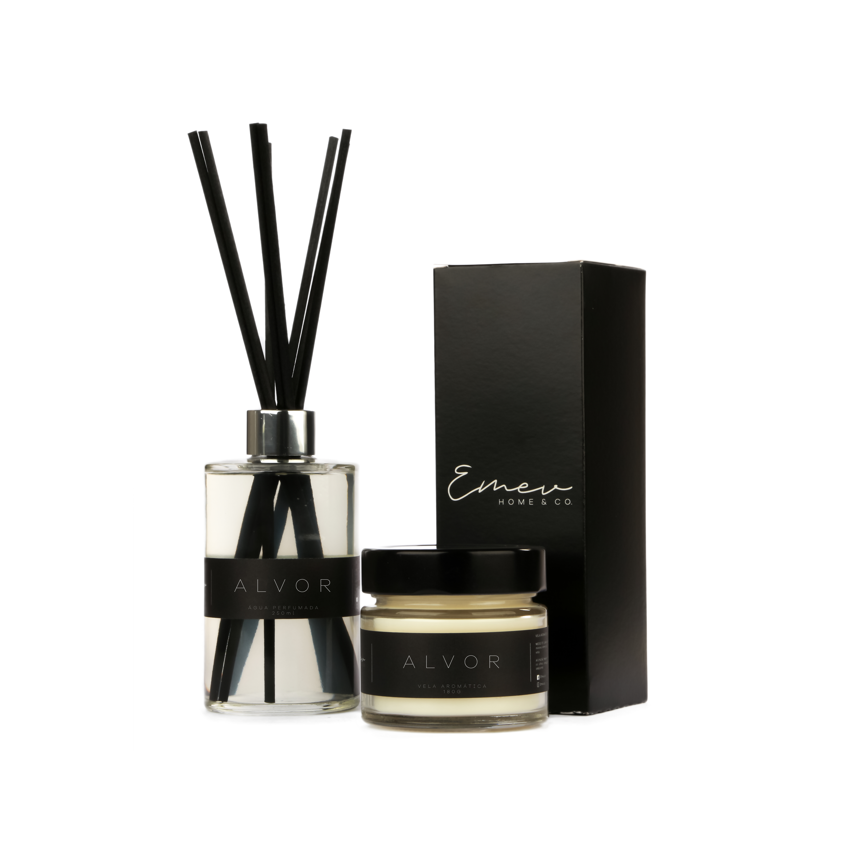 Kit Difusor de Ambiente + Vela Aromática - Linha Alvor - Pera