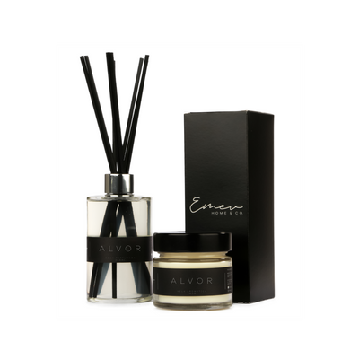 Kit Difusor de Ambiente + Vela Aromática - Linha Alvor - Pera