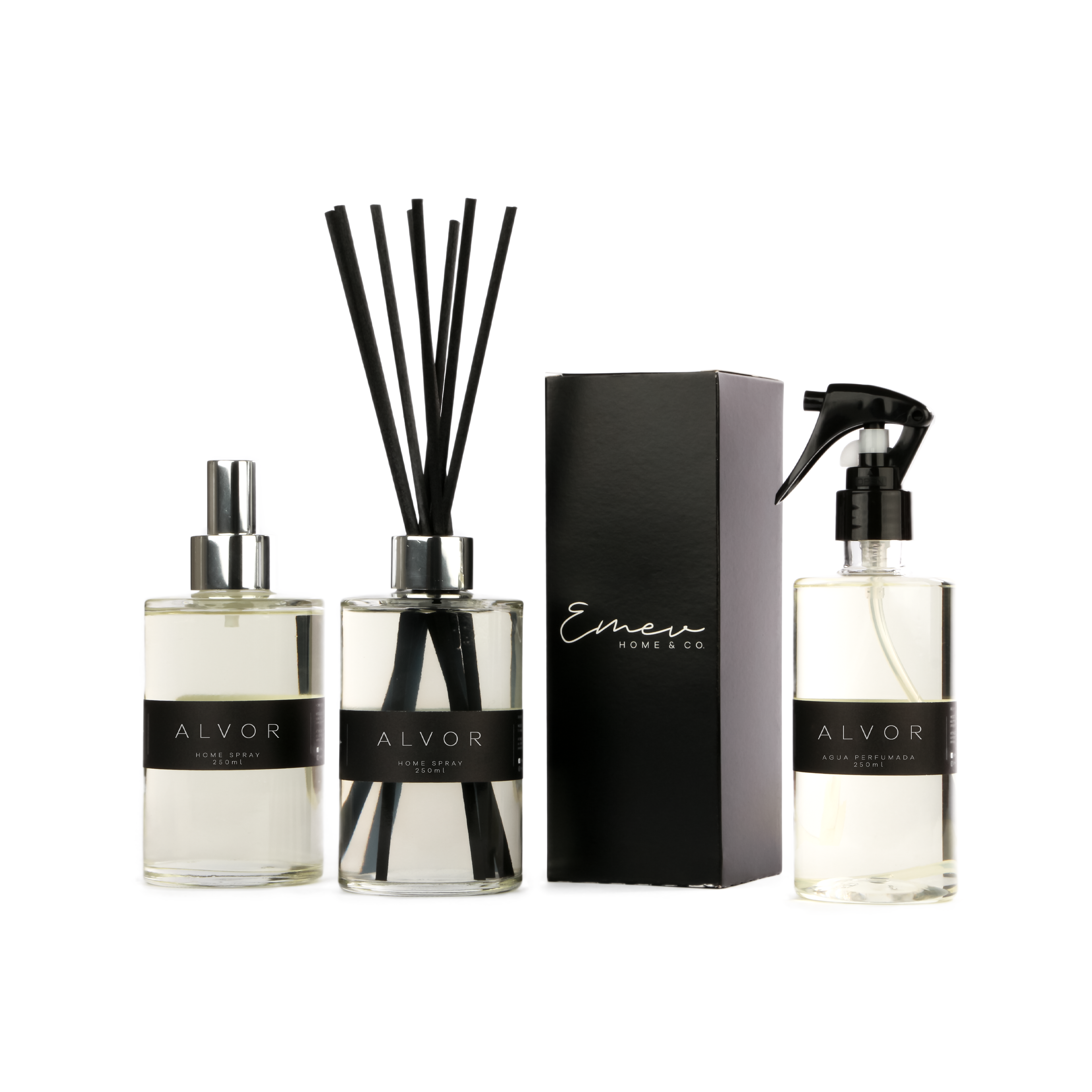 Kit Home Spray + Difusor de Ambiente + Água Perfumada - Linha Alvor - Pera