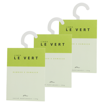Kit Sachê Perfumado - Linha Le Vert - Bamboo - 3 Unidades - 20g