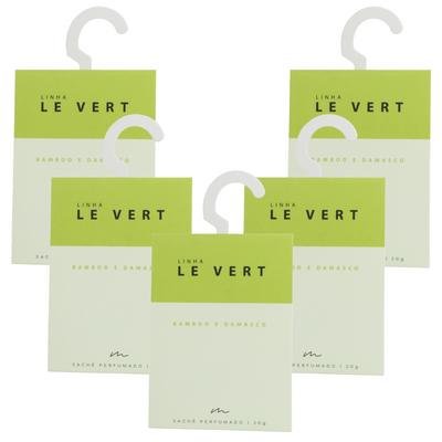 Kit Sachê Perfumado - Linha Le Vert - Bambo - 5 Unidades- 20g