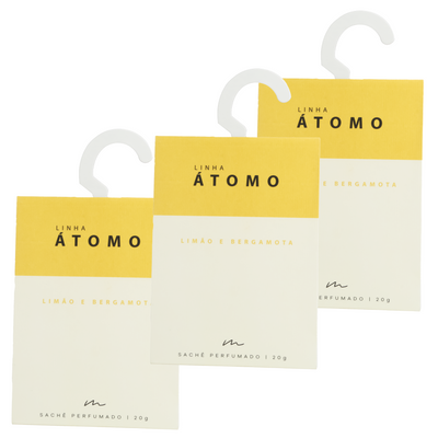 Kit Sachê Perfumado - Linha Átomo - Cítrico - 3 Unidades- 20g