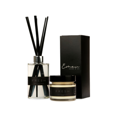 Kit Difusor de Ambiente + Vela Aromática - Linha Fresh