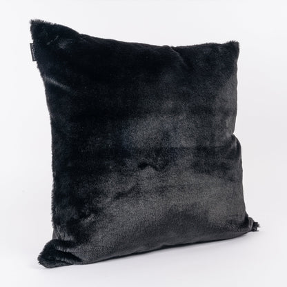 Kit Capa de Almofada Plush Black + Pelúcia Off White + Plush Black Mini