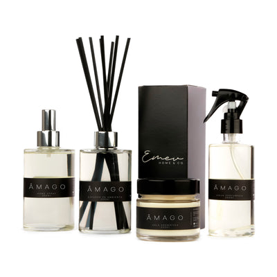 Kit Home Spray + Difusor de Ambiente + Água Perfumada + Vela Aromática - Linha Âmago