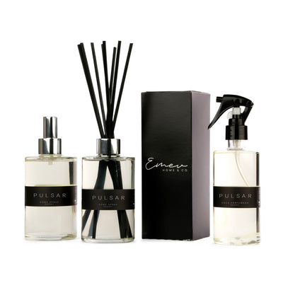 Kit Home Spray + Difusor de Ambiente + Água Perfumada - Linha Pulsar