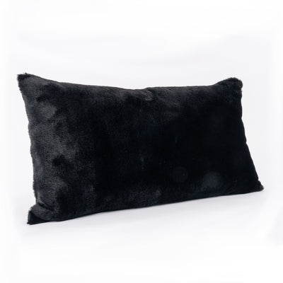 Kit Capa de Almofada Plush Black + Pelúcia Off White + Plush Black Mini