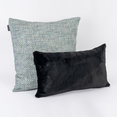 Kit Capa de Almofada Tweed + Plush Black Mini